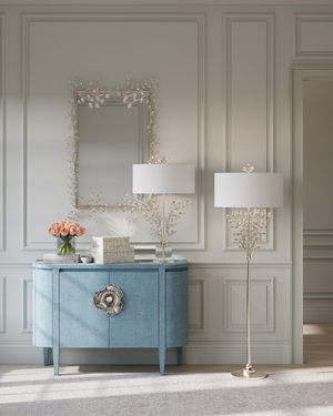 Forget-Me-Not Silver Floor Lamp