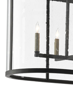 Argand Black Oval Chandelier