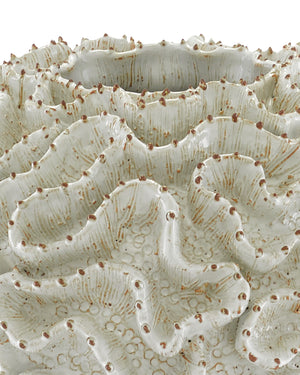 Swirl Small White Vase