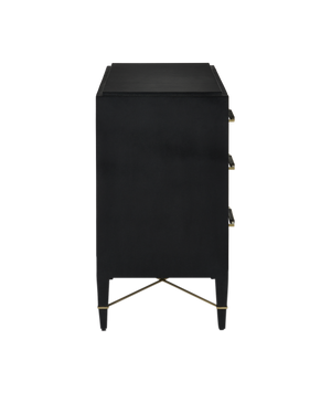 Verona Black Six-Drawer Chest