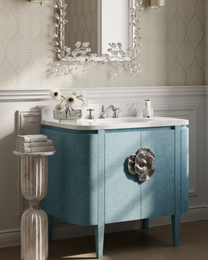 Forget-Me-Not Silver Rectangular Mirror