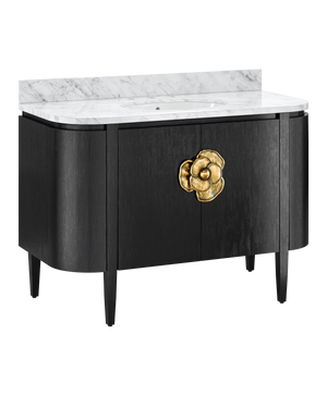 Briallen 48" Black Vanity with Oval Undermount Sink