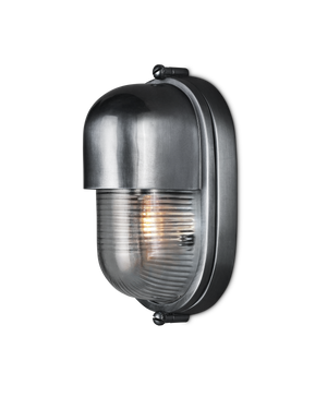 Maritime Silver Outdoor Wall Sconce