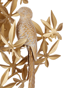 Aviary Gold Wall Sconce, Left