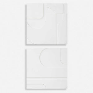 Uttermost Contours White Wall Decor, S/2