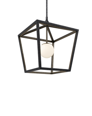 Denison Medium Black Outdoor Lantern