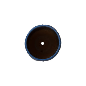 Crest Set of 4 Round Blue Snow Ceramic Planters