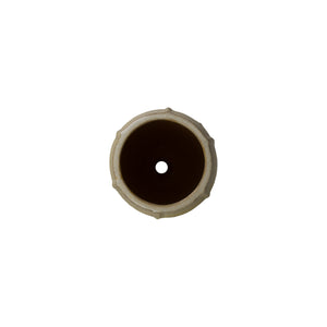 Crest 10.5 in. Tall Round Yellow Snow Ceramic Planter