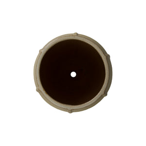 Crest 16 in. Tall Round Yellow Snow Ceramic Planter