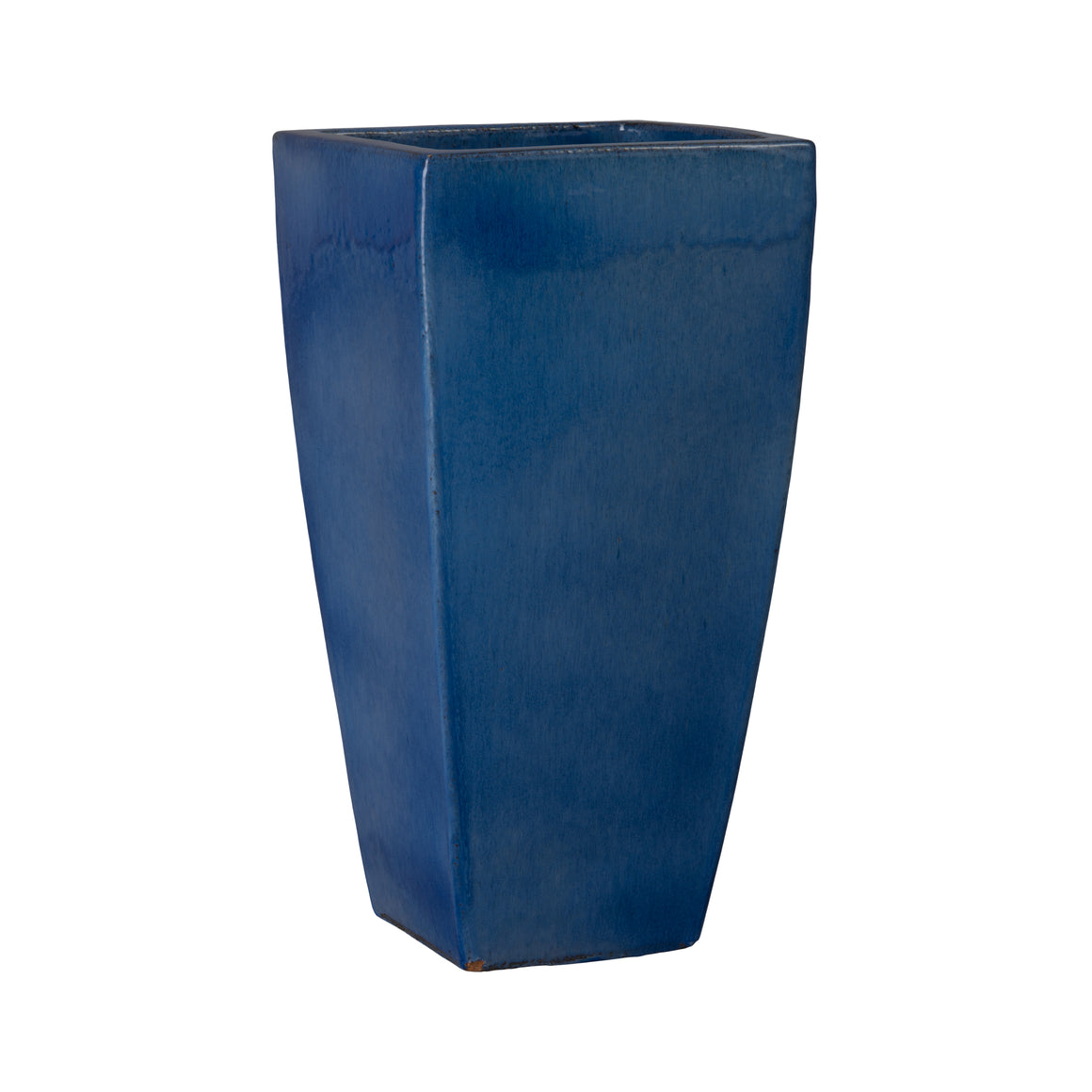 Quad 25 in. Square Blue Snow Ceramic Planter