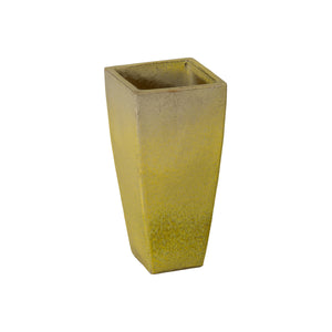 Square Yellow Snow Quad Ceramic Planters-s/3