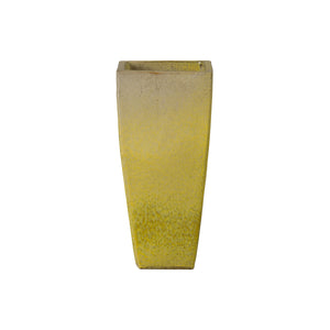Square Yellow Snow Quad Ceramic Planters-s/3