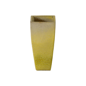 Square Yellow Snow Quad Ceramic Planters-s/3