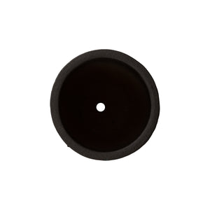 Round Matte Black Ceramic Planters with Notch Design-s/4