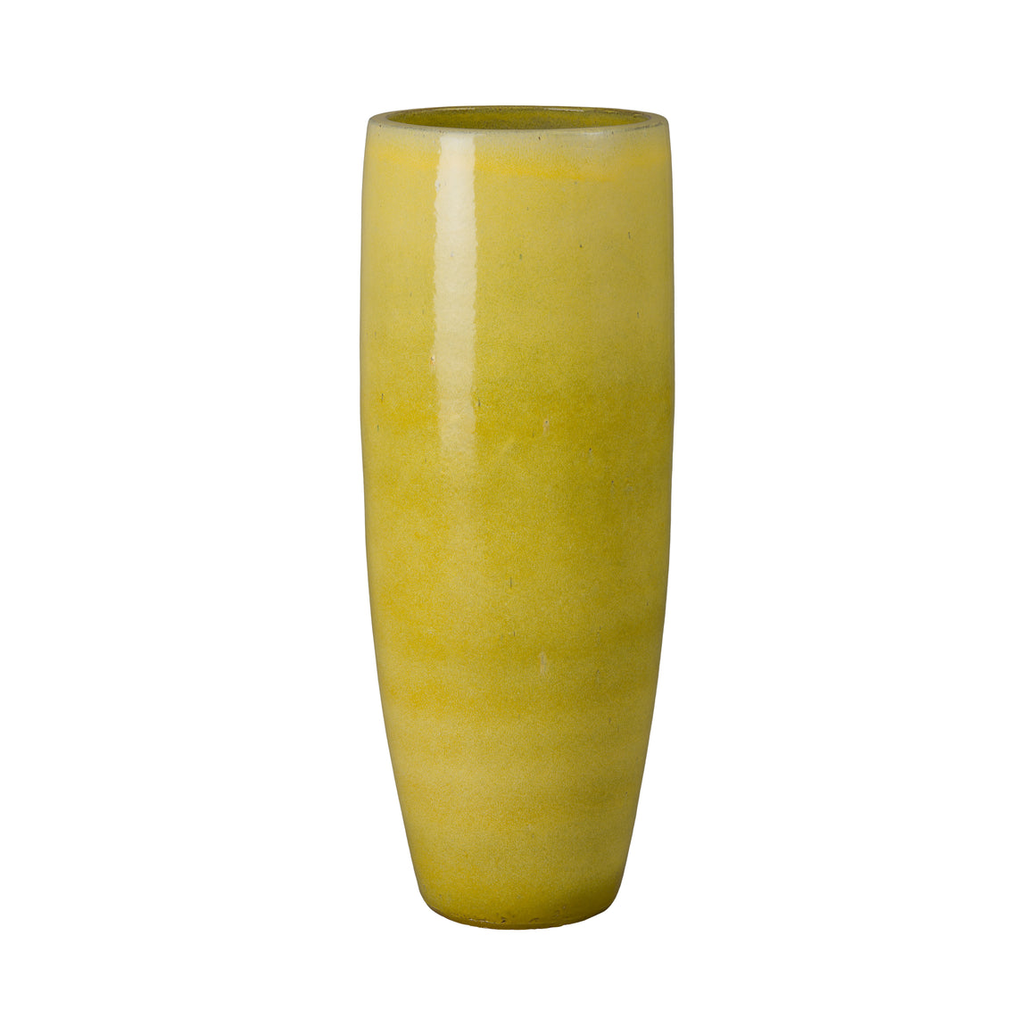 38 in. Round Yellow Snow Ceramic Cigar Jar