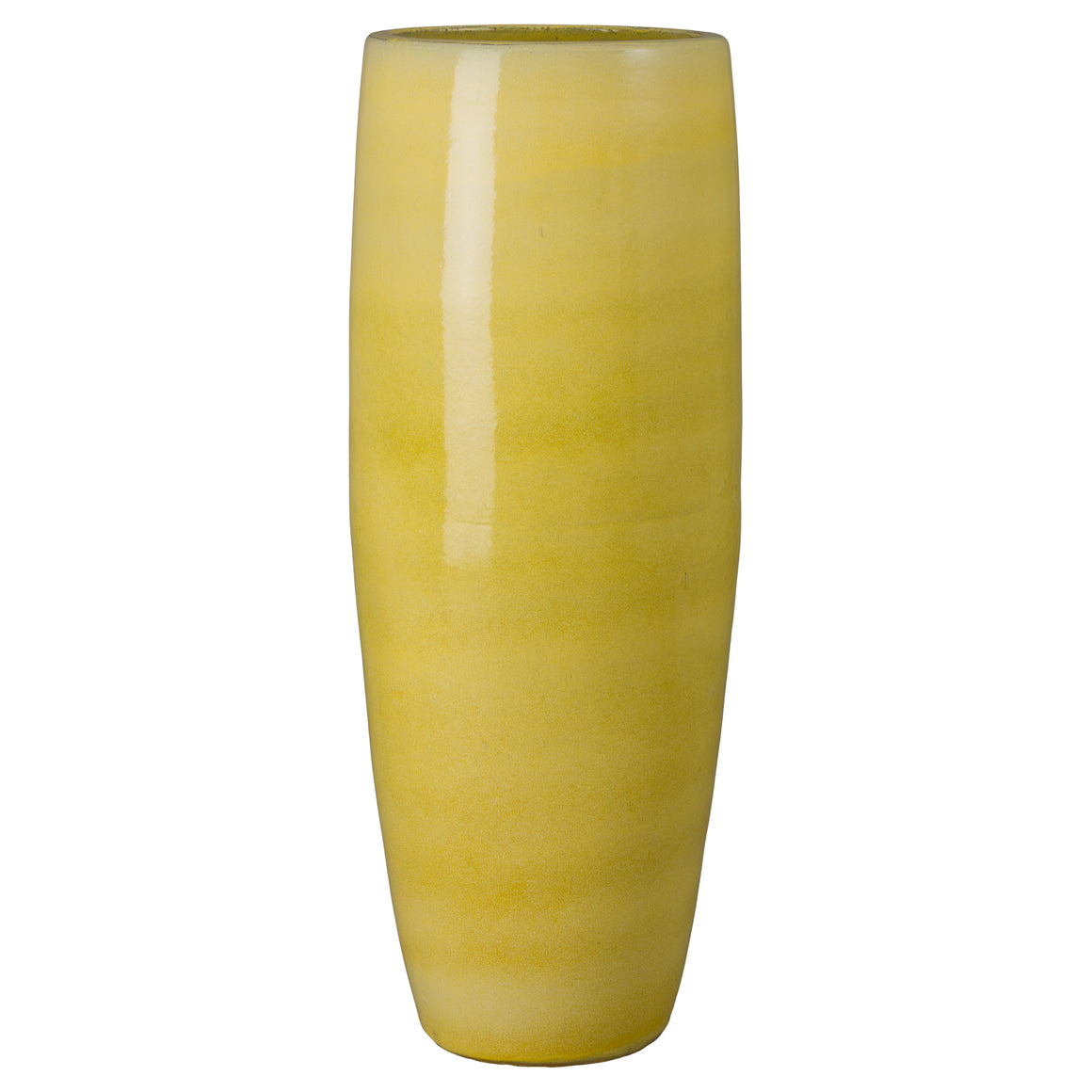 47 in. Round Yellow Snow Ceramic Cigar Jar