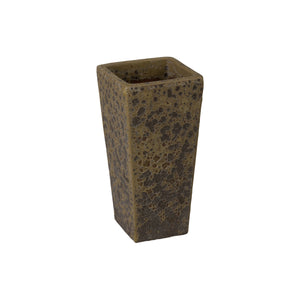 Crisco 19.5 in. Tall Square Bubble Yellow Ceramic Planter