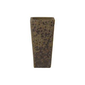 Crisco 19.5 in. Tall Square Bubble Yellow Ceramic Planter