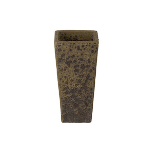 Crisco 19.5 in. Tall Square Bubble Yellow Ceramic Planter