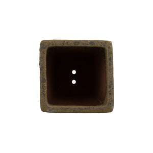 Crisco 19.5 in. Tall Square Bubble Yellow Ceramic Planter