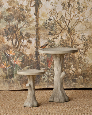 Faux Bois Medium Bird Bath