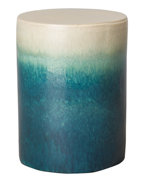 Seafoam Cascade Cylinder Garden Stool