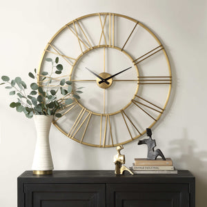 Uttermost Keyann Brass Wall Clock