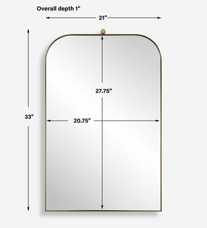 Uttermost Cassidy Brass Arch Mirror