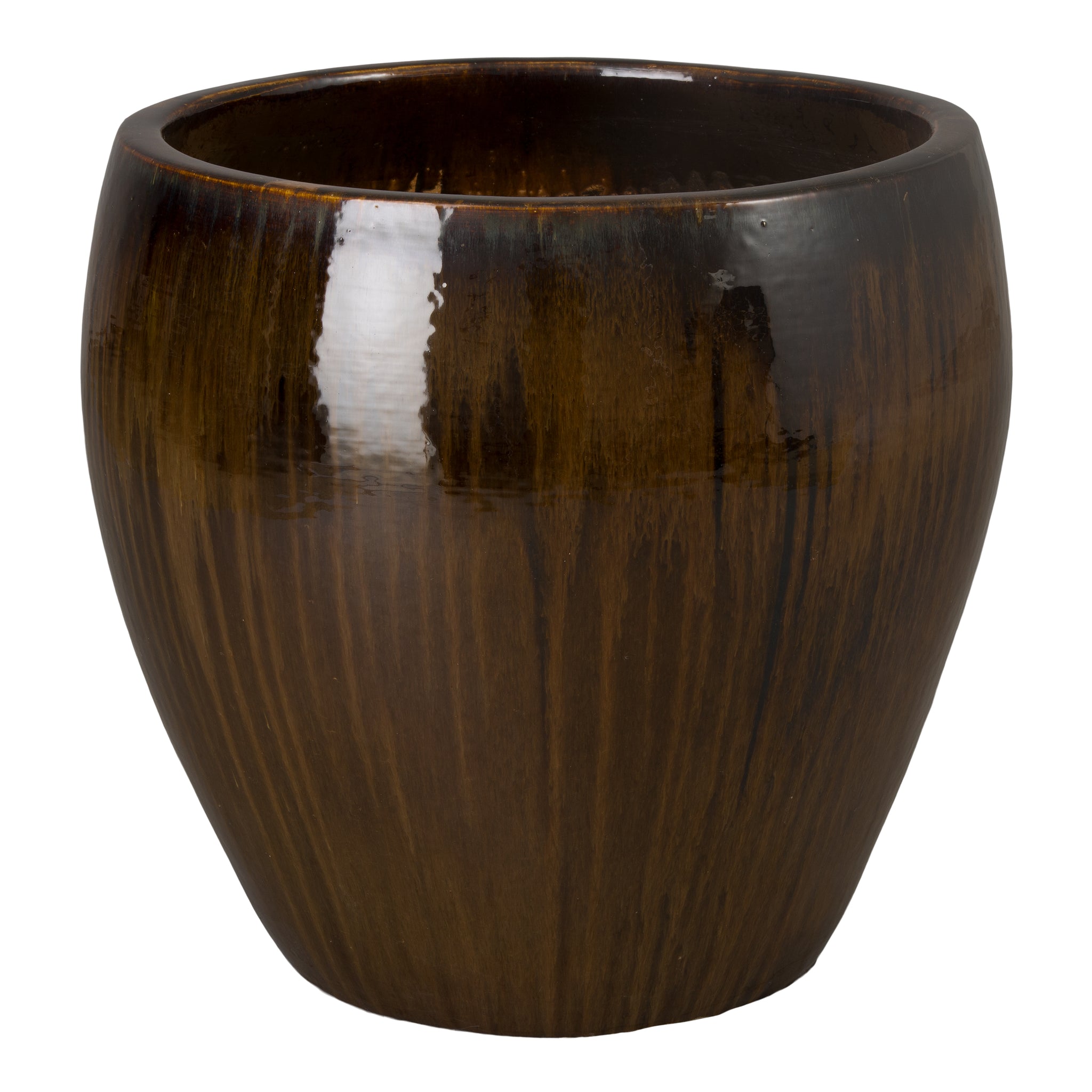 Java Line Ceramic Pot Ossal 23.5 in. Java Ceramic Planter - Scenario Home