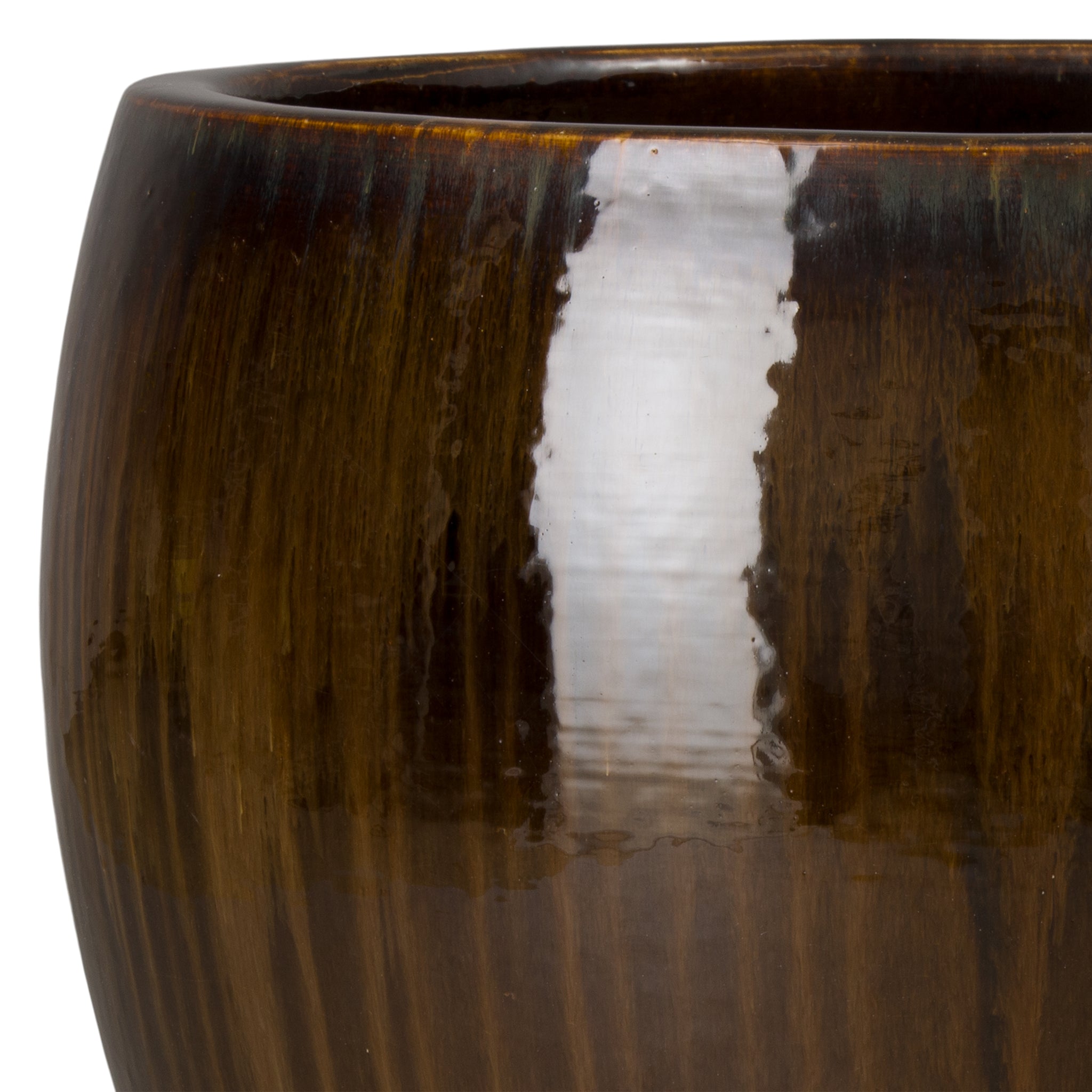 Java Line Ceramic Pot Ossal 23.5 in. Java Ceramic Planter - Scenario Home