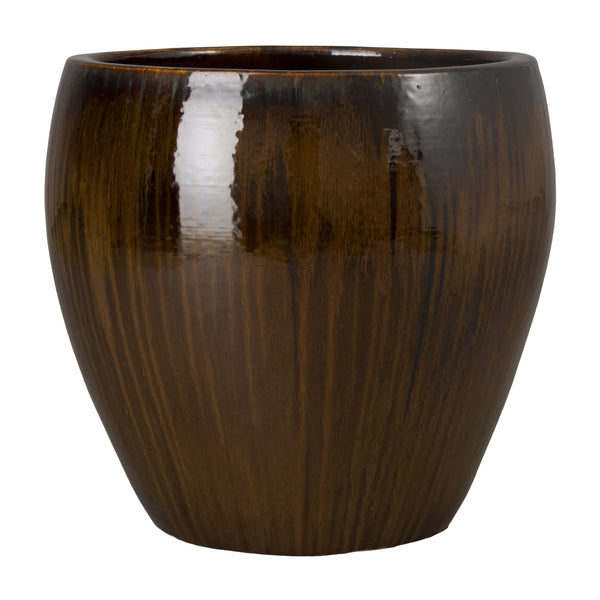 Java Line Ceramic Pot Ossal 23.5 in. Java Ceramic Planter - Scenario Home