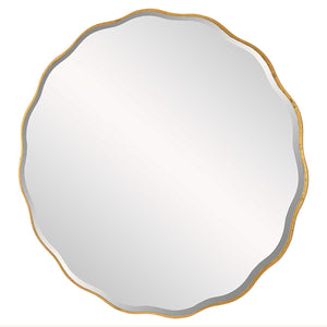 Uttermost Aneta Large Gold Round Mirror