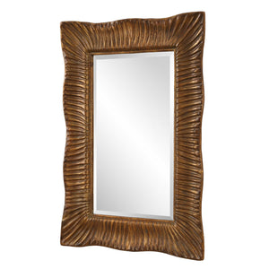 Uttermost Emerson Scalloped Antique Gold Mirror
