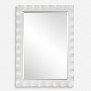 Uttermost Haya White Scalloped Mirror