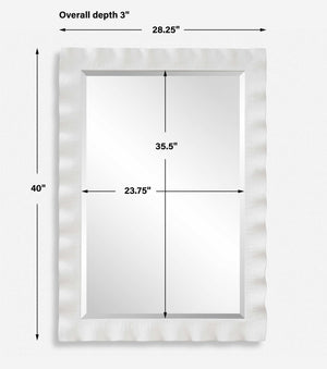 Uttermost Haya White Scalloped Mirror