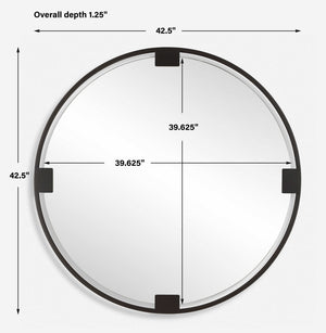 Uttermost Cornelia Black Round Mirror