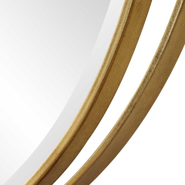 Uttermost Rhodes Gold Round Mirror - Scenario Home