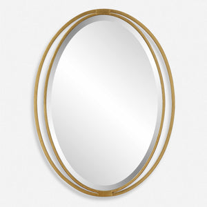 Uttermost Rhodes Gold Oval Mirror