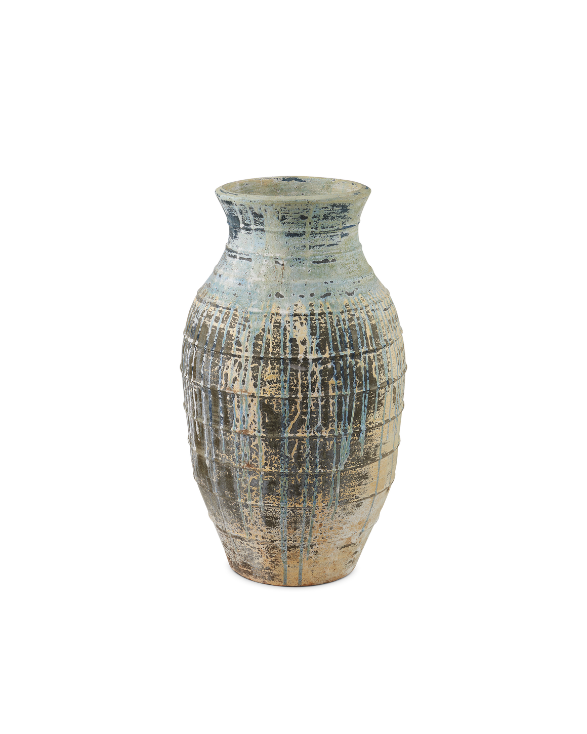Ragusa Large Antique Blue Drip Urn