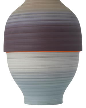 Happy 80's Gray, Beige, Orange & Blue Vase Set of 3