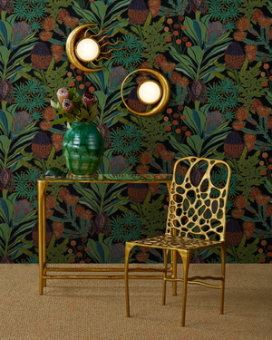 Honeycomb Gold Side Chair