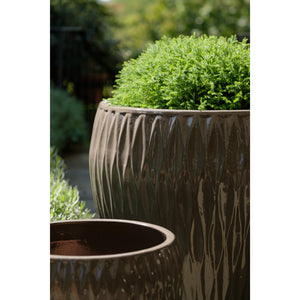 Fog Harlequin Glazed Bullet Planters - Set of 5