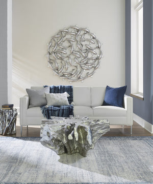 Koi Wall Art, Silver Leaf