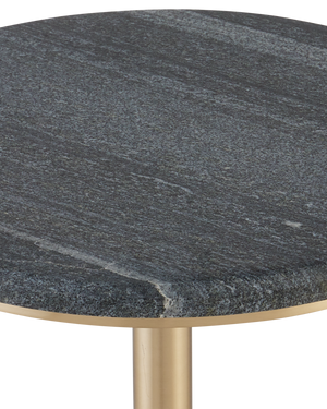 Miles Black Marble Accent Table