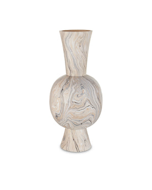 Gray Tall Marbleized Vase