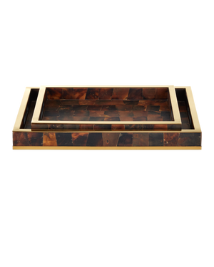 Casey Brown Tray Set of 2