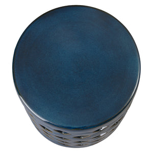 Criss Cross Garden Stool - Blue