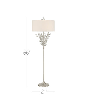 Forget-Me-Not Silver Floor Lamp