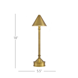 Traipse Brass Cordless Table Lamp