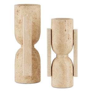 Stone Vase, Face to Face Set of 2